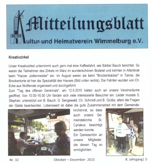 Heimatblatt Wimmelburg